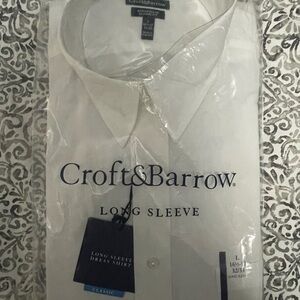 Croft & Barrow Men's White Long Sleeve Shirt
